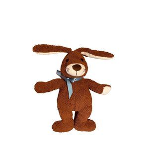 Vintage TCM Stuffed Animal Plush Toy Easter Bunny Dark Brown 17" 2000